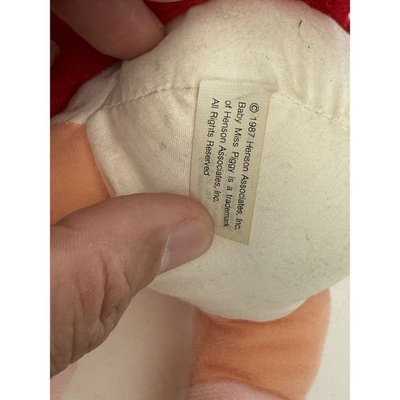 Vintage Baby Miss Piggy 1988 Muppet Babies McDonalds Jim Henson Plush 8" Toy - Picture 5 of 6